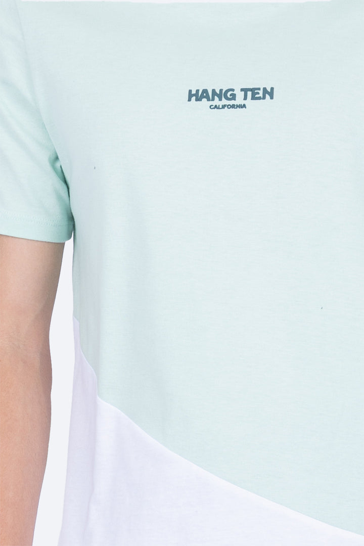 Playera manga corta verde con blanco - Hang Ten 