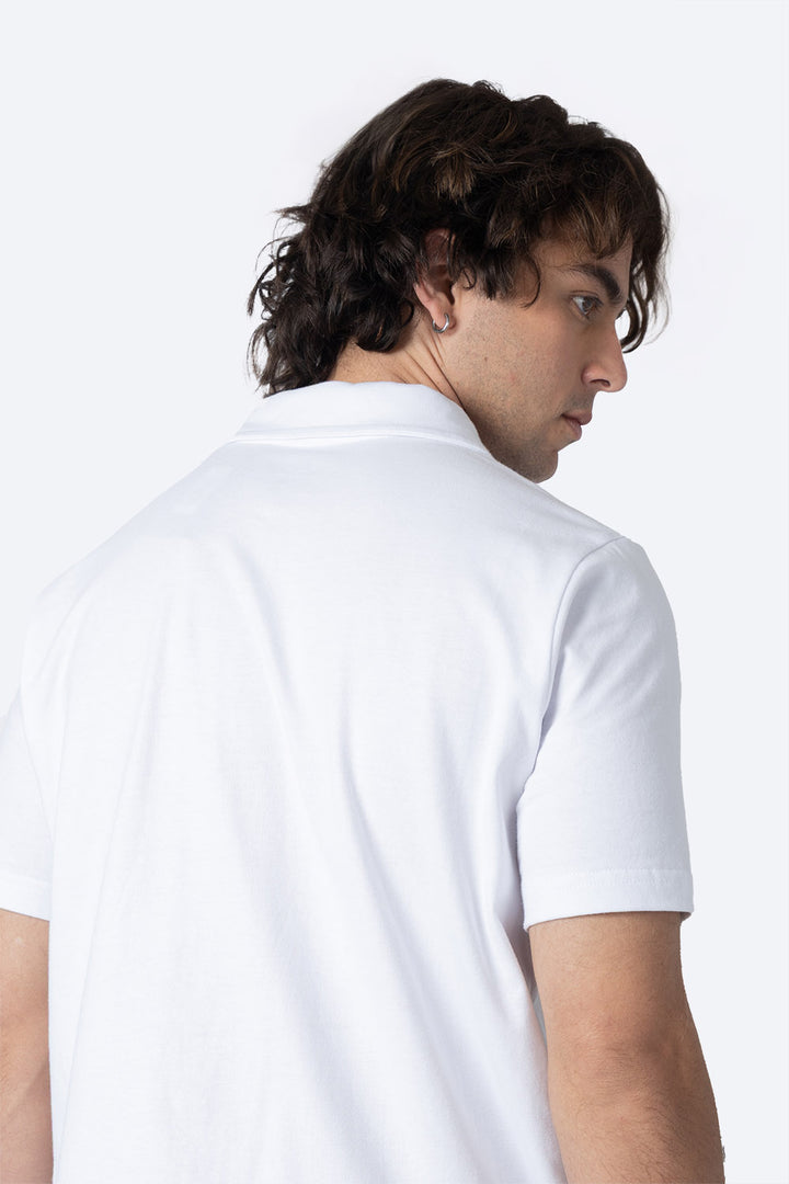 Polo básica blanca con bolsa - Hang Ten