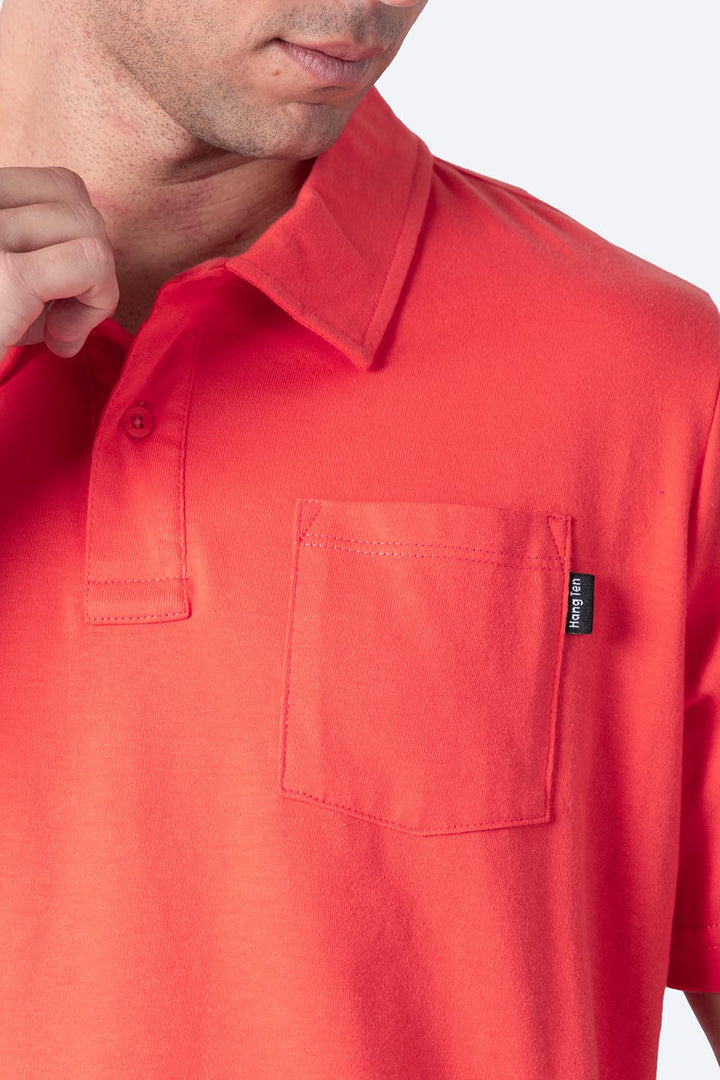 Polo básica coral con bolsa - Hang Ten