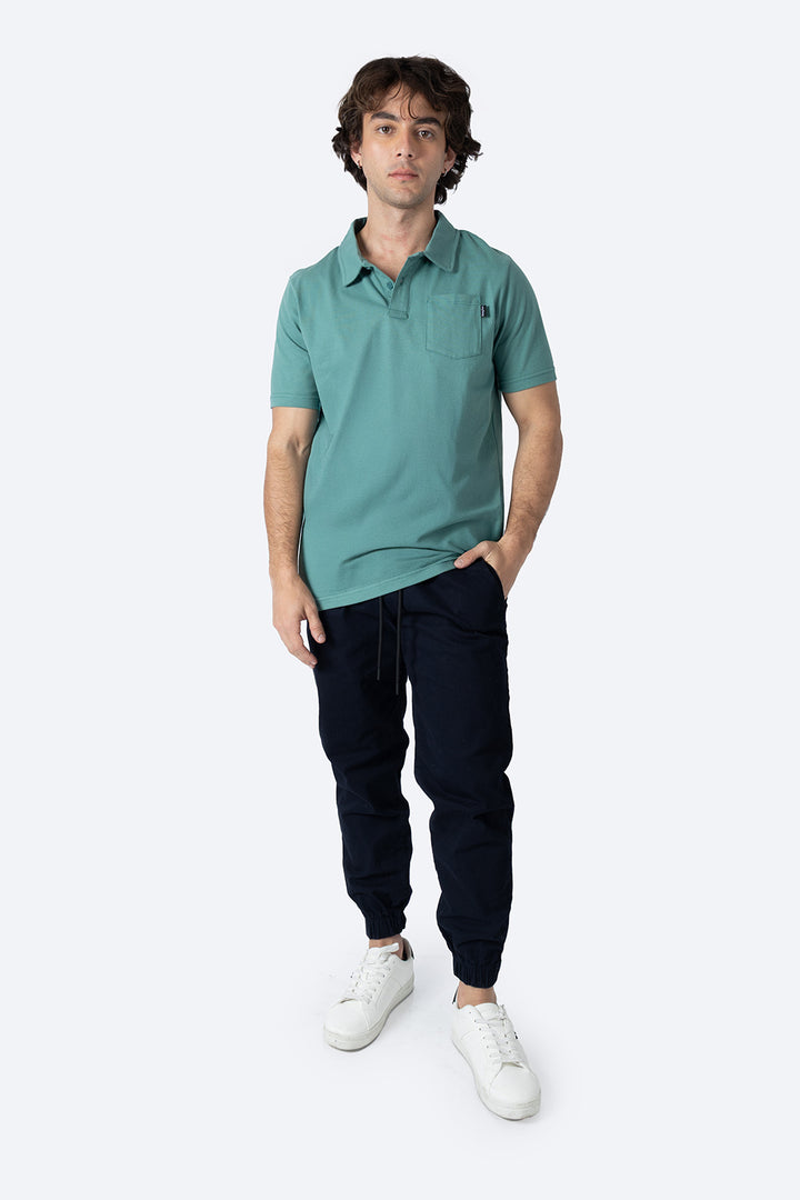 Polo básica verde con bolsa - Hang Ten