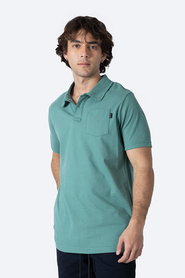 Polo básica verde con bolsa - Hang Ten