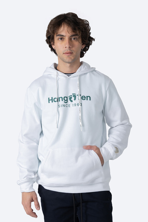 Sudadera cerrada con capucha blanco - Hang Ten 