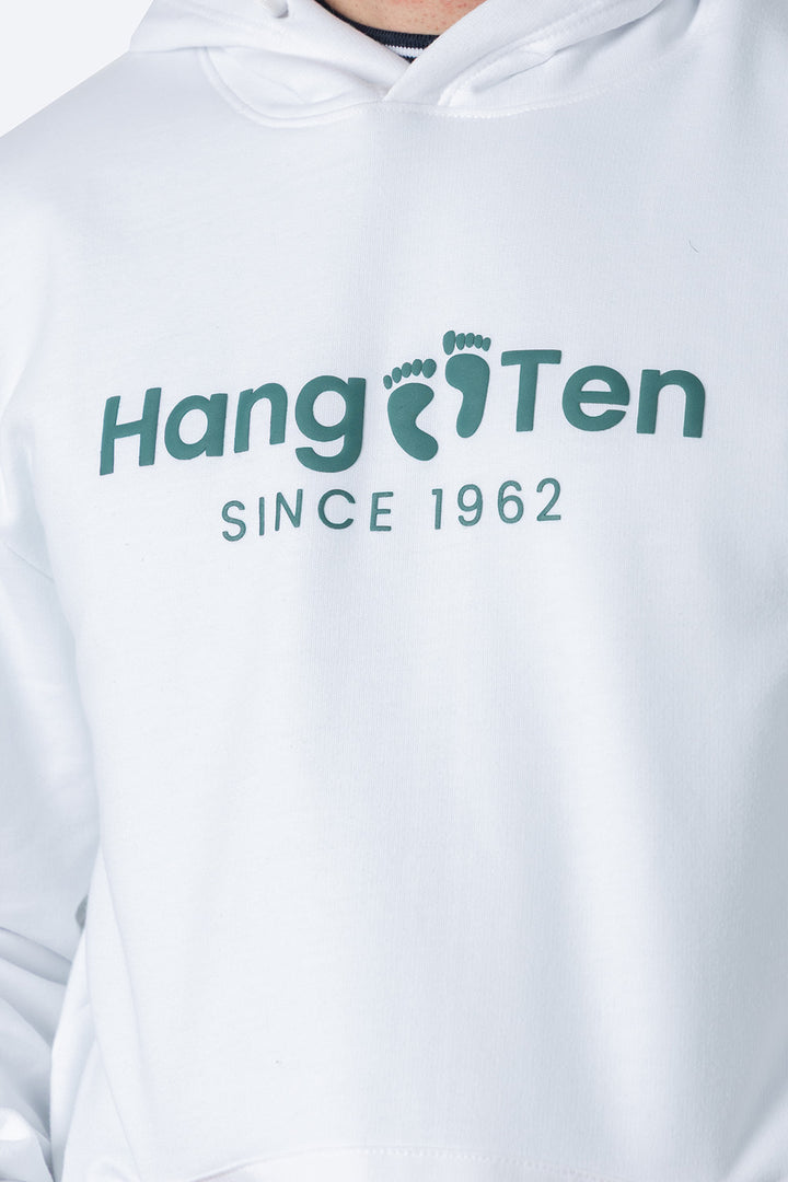 Sudadera cerrada con capucha blanco - Hang Ten 