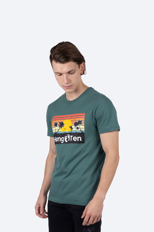 T-shirt estampada palmeras