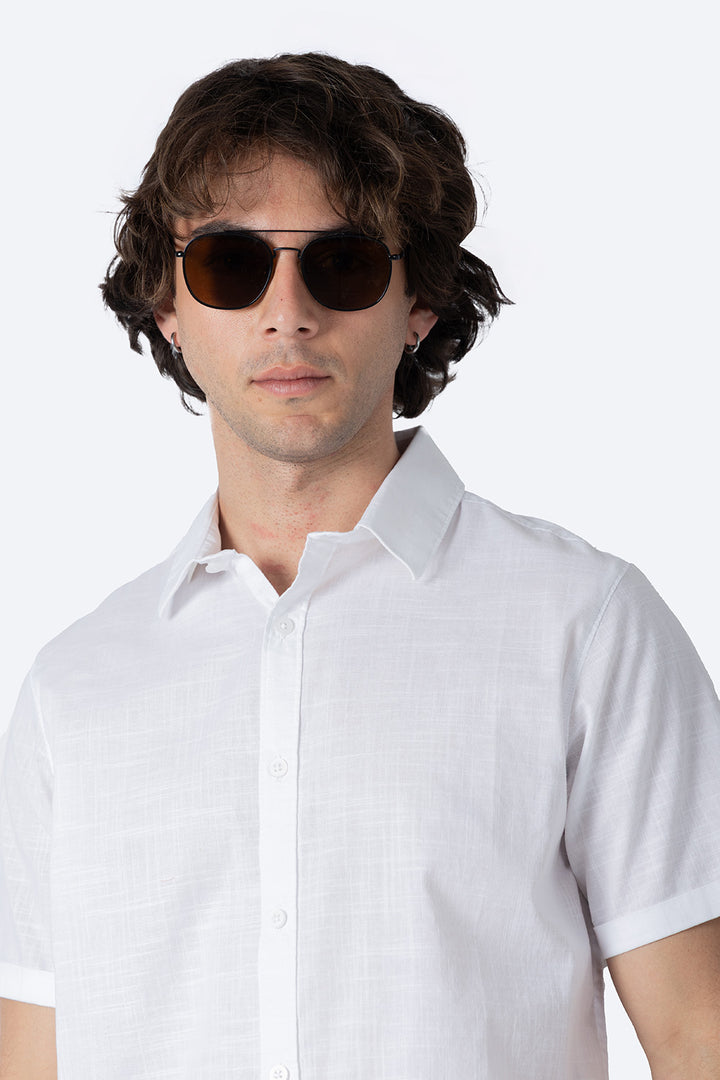 Camisa básica manga corta blanca - Hang Ten