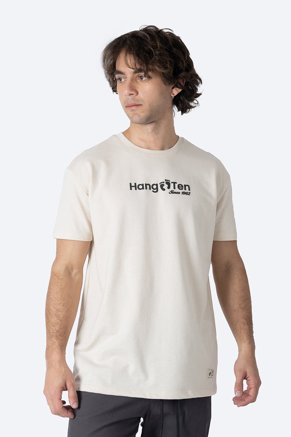 Playera beige cuello redondo - Hang Ten 