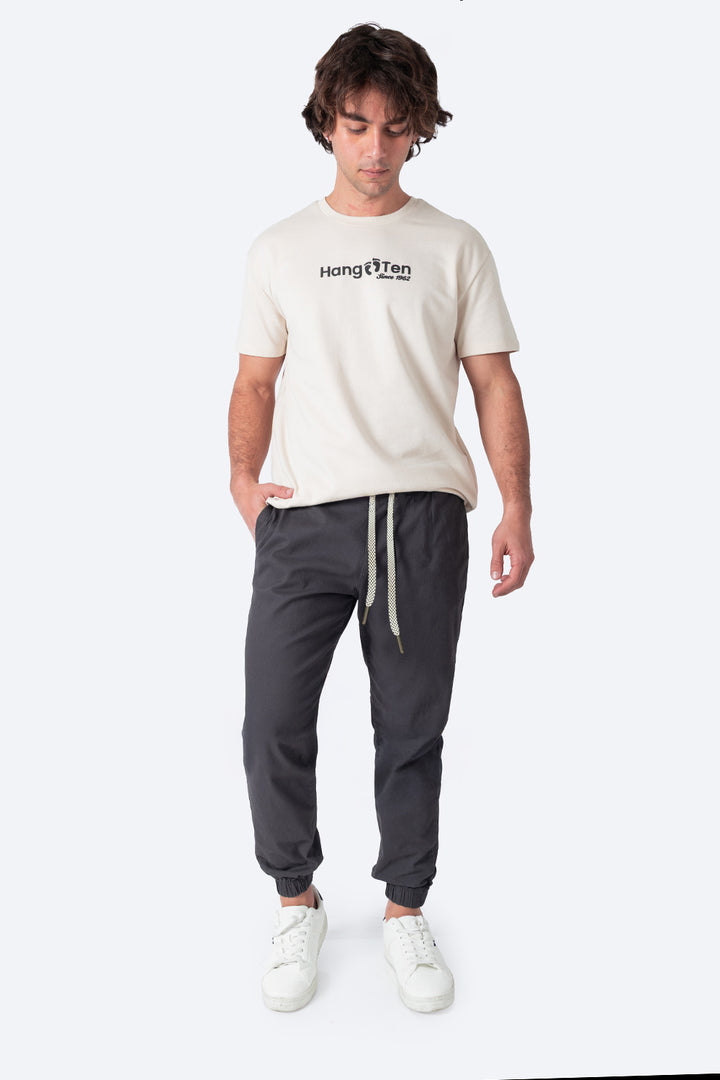 Jogger casual gris con jareta - Hang Ten