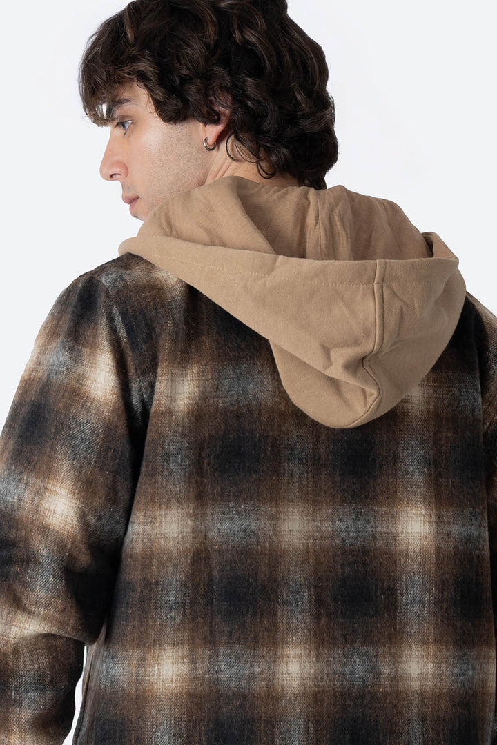 Chamarra café de cuadros - Hang Ten