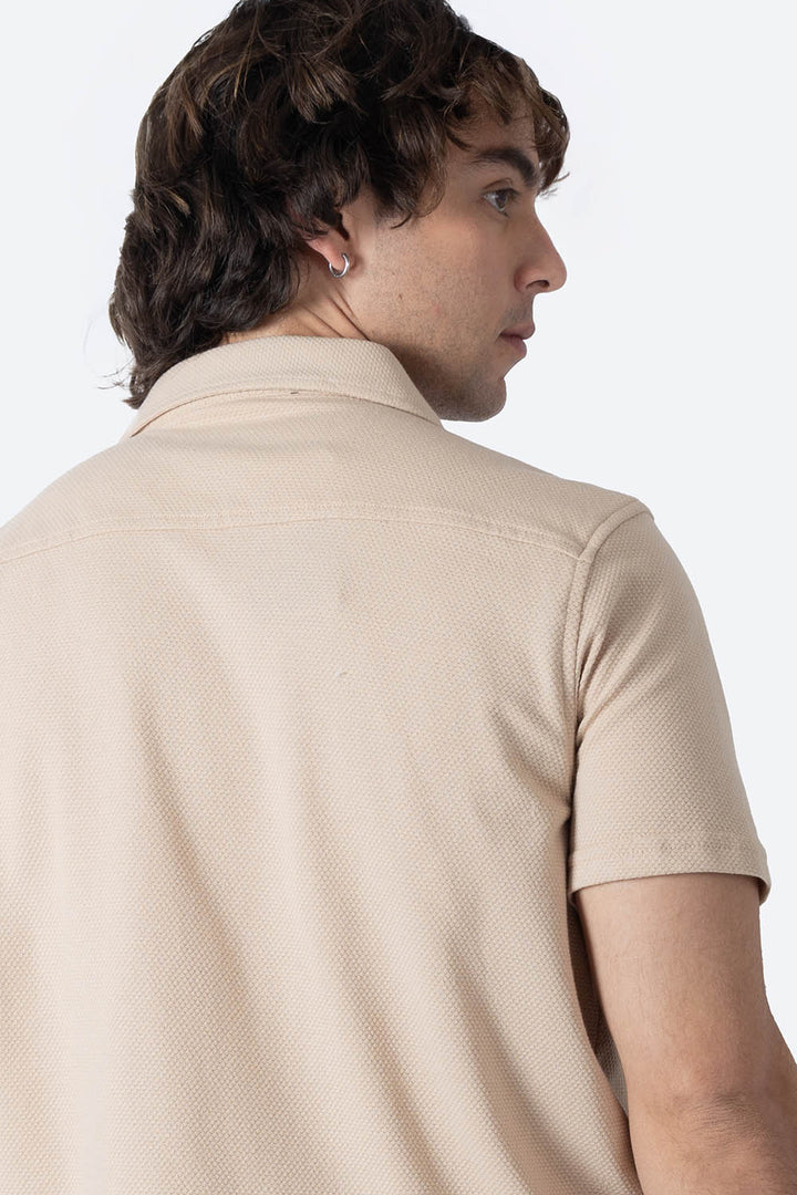 Camisa café con textura - Hang Ten