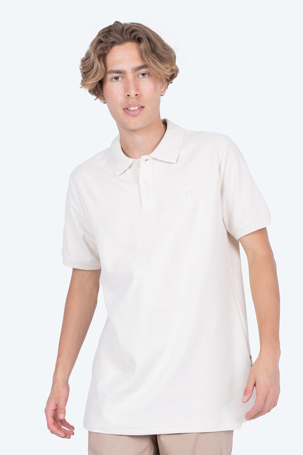 Polo piqué beige claro - Hang Ten