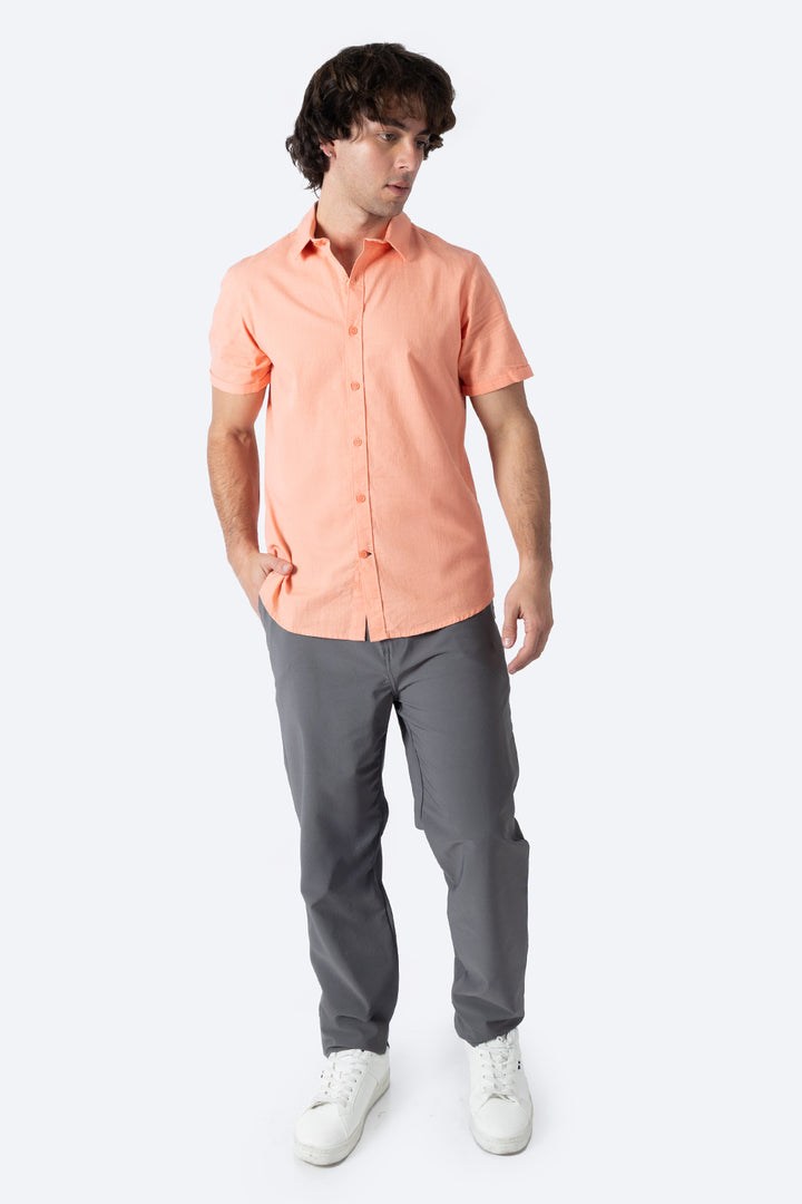 Camisa básica manga corta coral - Hang Ten