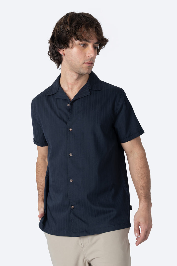 Camisa casual azul con diseño - Hang Ten