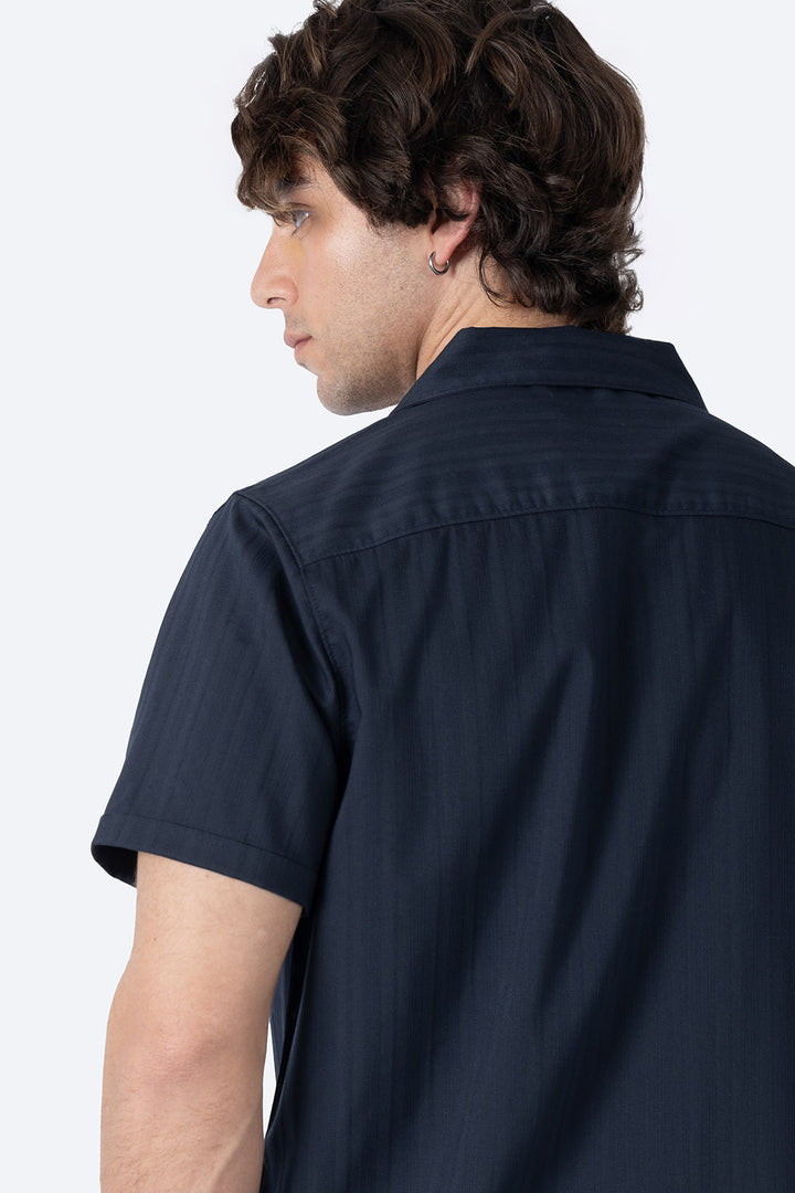Camisa casual azul con diseño - Hang Ten