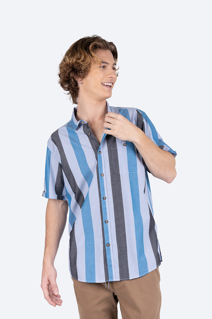 Camisa azul rayada - Hang Ten