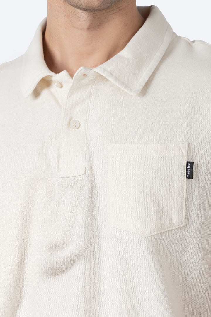 Polo básica beige con bolsa - Hang Ten