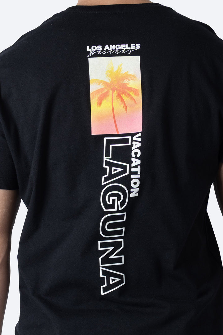 Playera negra con diseño en espalda - Hang Ten 