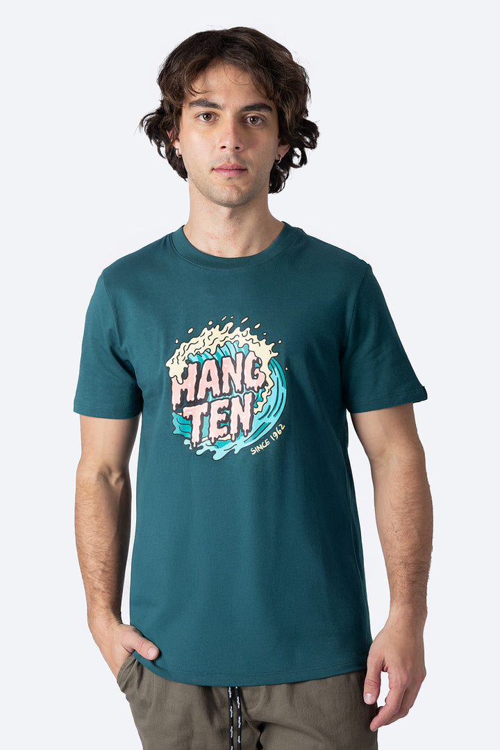 T-shirt verde oscuro "Since 1962" - Hang Ten 