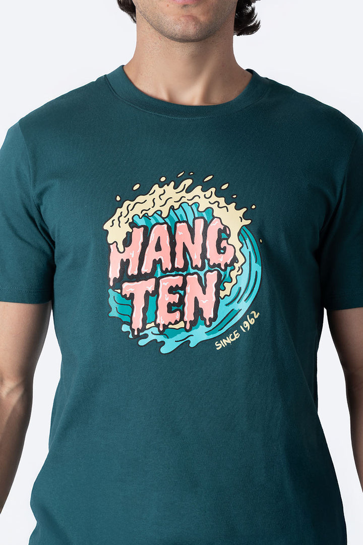 T-shirt verde oscuro "Since 1962" - Hang Ten 
