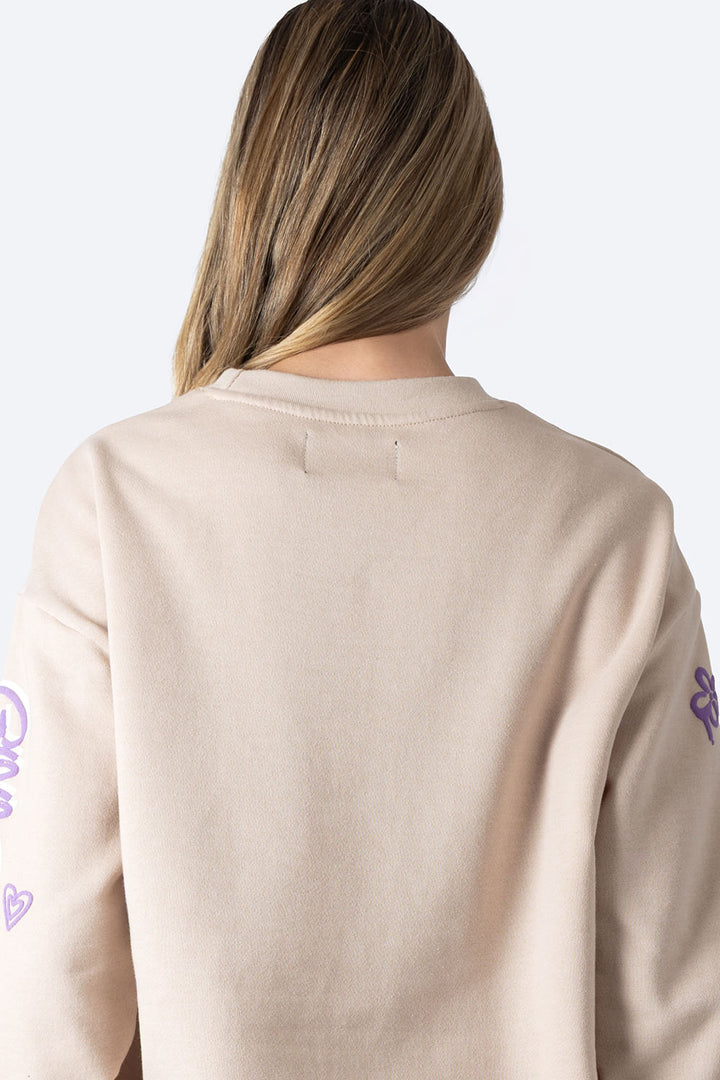 Sudadera oversize café con estampado -  Hang Ten