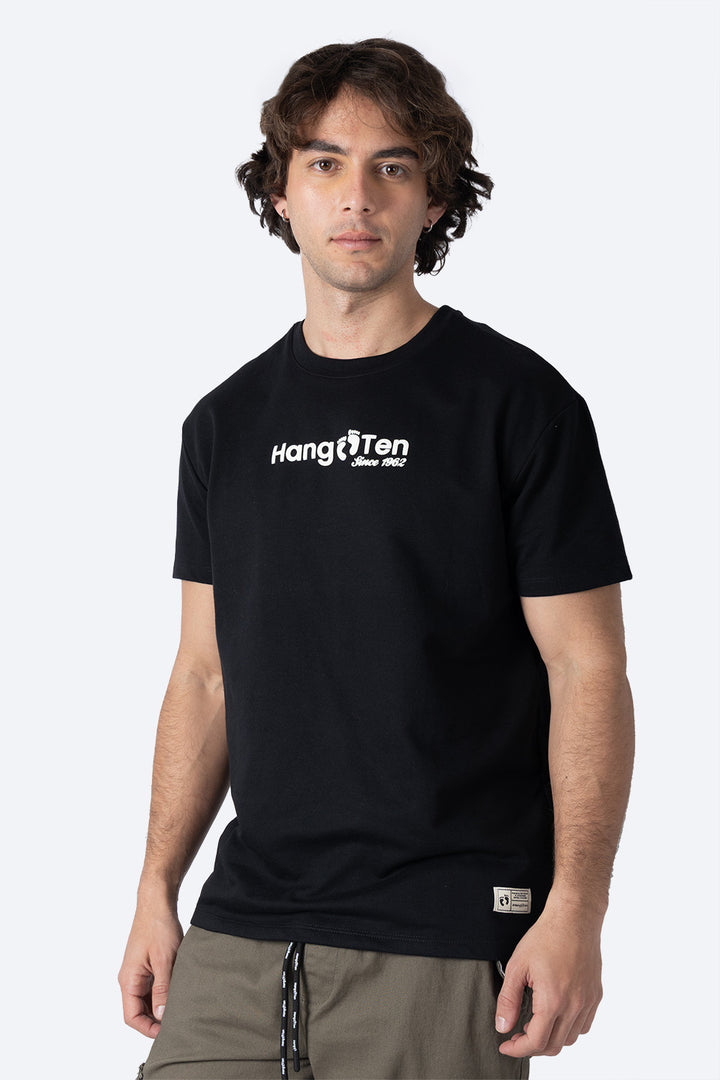 Playera negra cuello redondo - Hang Ten 