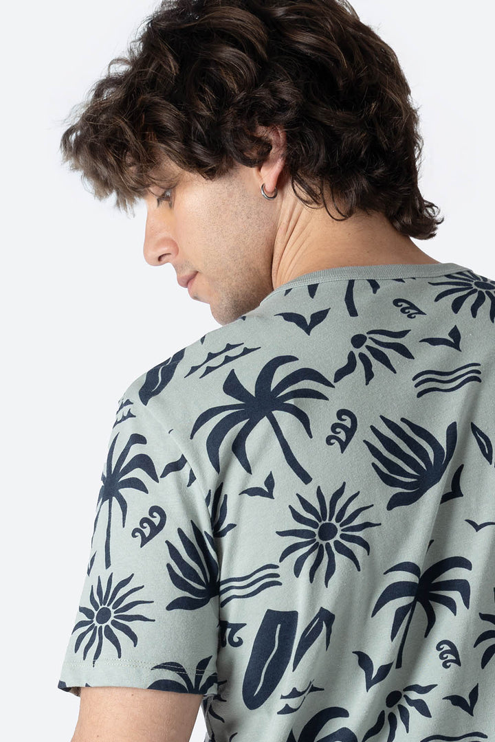 Playera verde con diseño - Hang Ten 