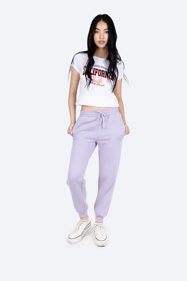 Pantalón deportivo lila con jareta - Hang Ten