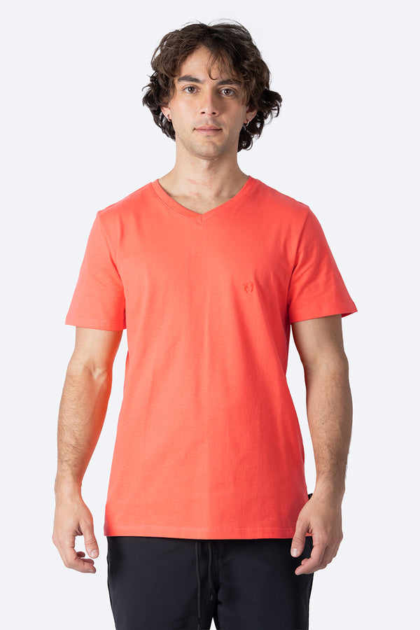 Básica cuello V coral - Hang Ten México