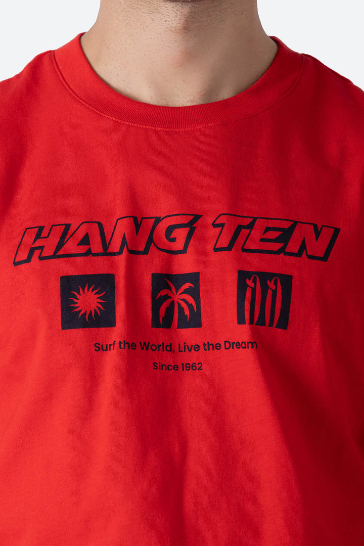 T-shirt roja "Since 1962" - Hang Ten 