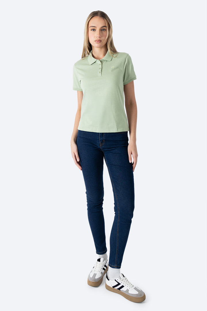 Polo chifón color verde new - Hang Ten