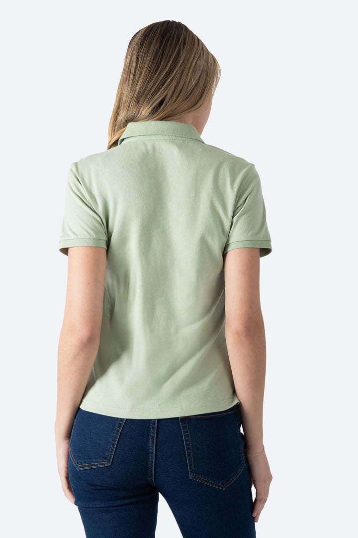 Polo chifón color verde new - Hang Ten