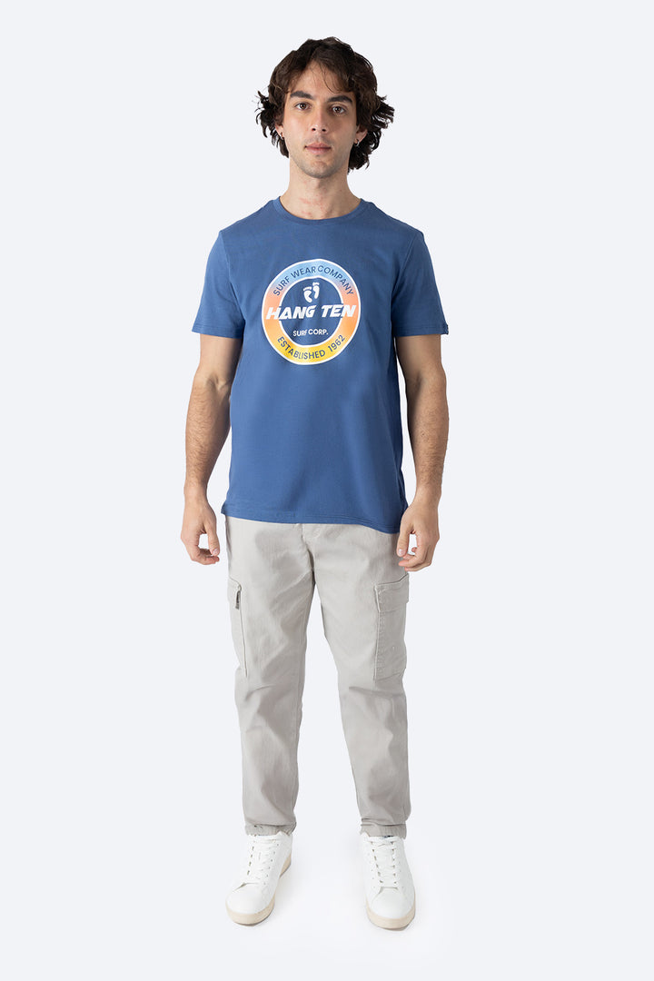 T-shirt azul "Surf wear company" - Hang Ten 