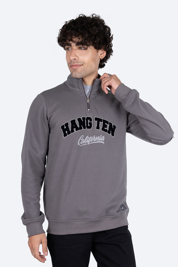 Sudadera estampada Hang Ten cuello alto - Hang Ten