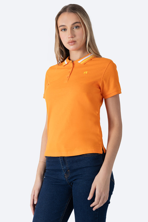 Polo chifón filos naranja new - Hang Ten