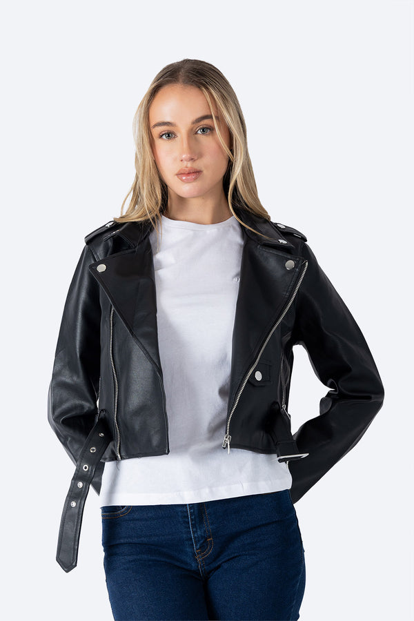 Chamarra de vinipiel negra - Hang Ten 