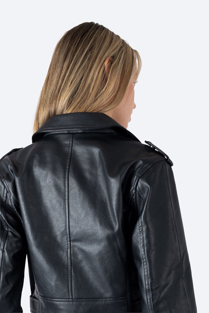 Chamarra de vinipiel negra - Hang Ten 