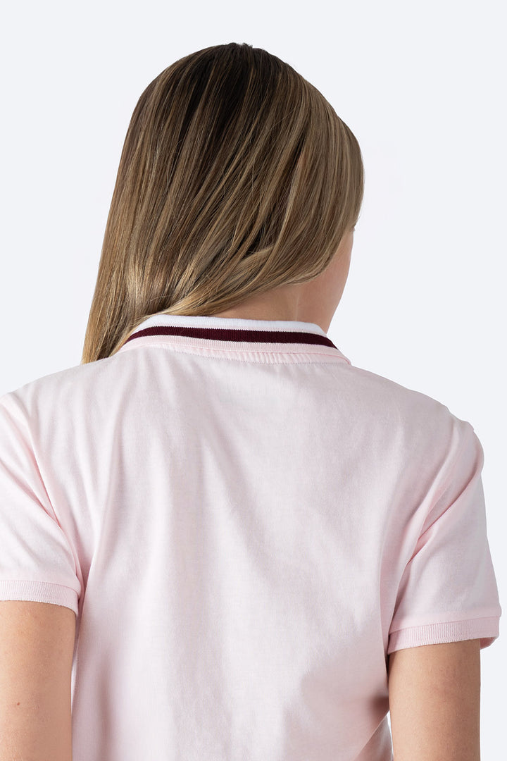 Polo chifón filos rosa claro new - Hang Ten