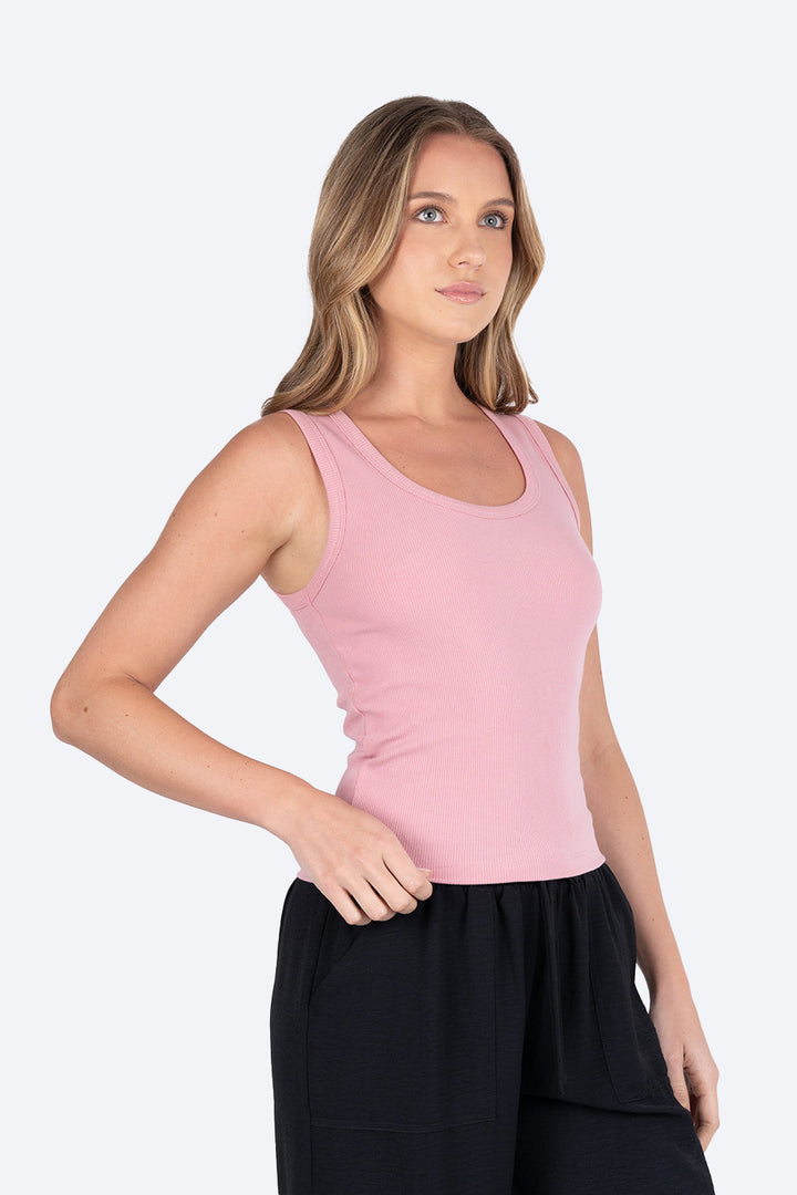 Tank top rosa cuello redondo-Hang Ten 