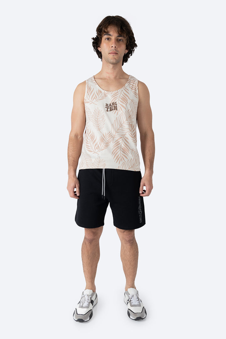 Short deportivo negro estampado Hang Ten - Hang Ten