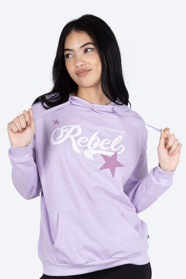 Sudadera cerrada estampada rebel