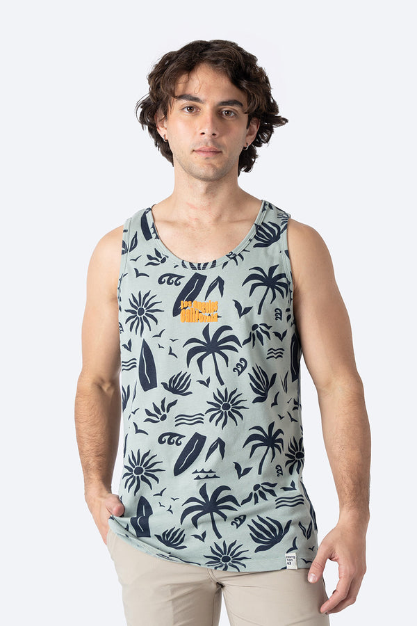 Tank top verde con diseño - Hang Ten