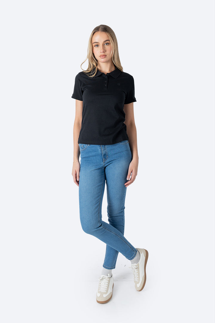 Polo chifón negro new - Hang Ten