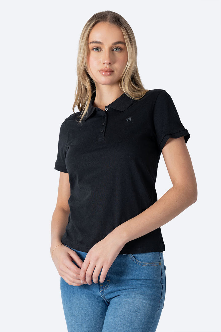 Polo chifón negro new - Hang Ten