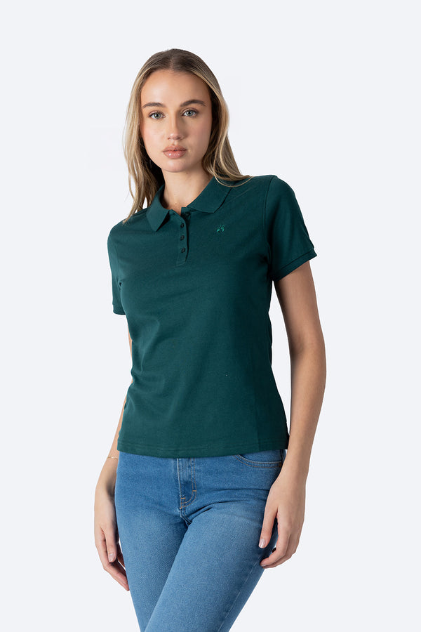 Polo chifón verde oscuro new - Hang Ten