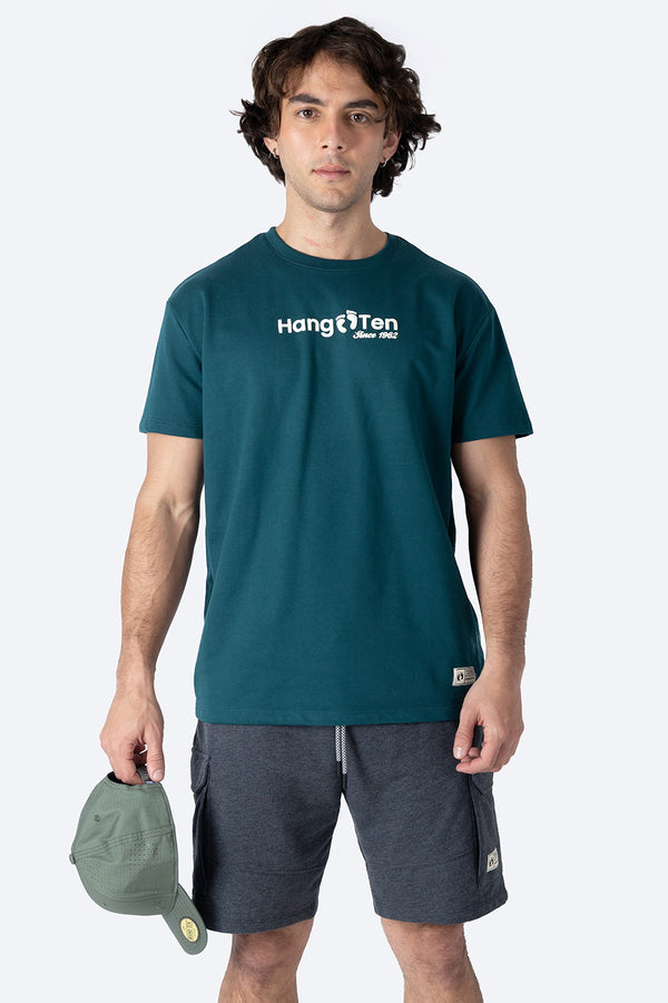 Playera turquesa cuello redondo - Hang Ten 