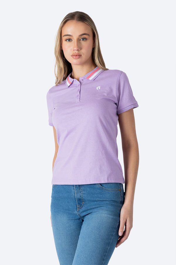 Polo chifón filos lila new - Hang Ten