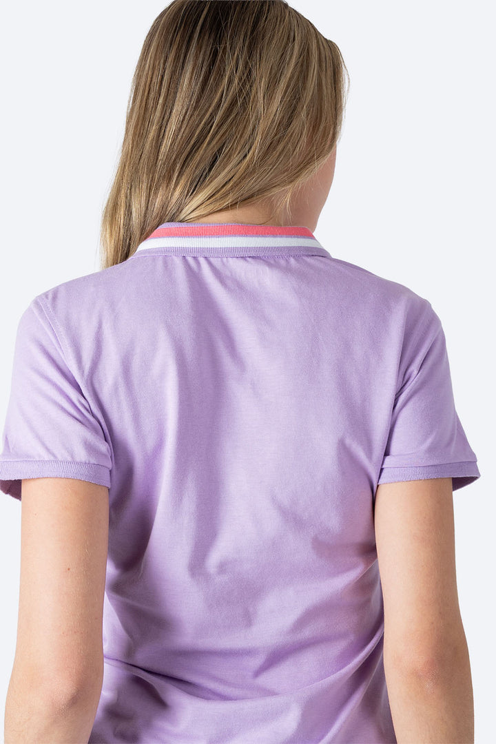 Polo chifón filos lila new - Hang Ten