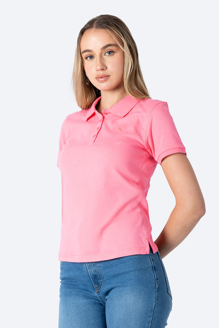 Polo chifón rosa medio new - Hang Ten
