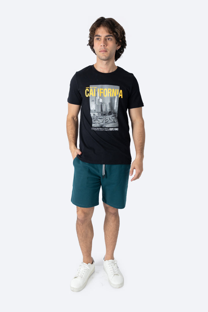 T-shirt negra "California" 