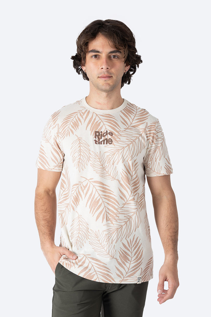 Playera beige con diseño - Hang Ten 