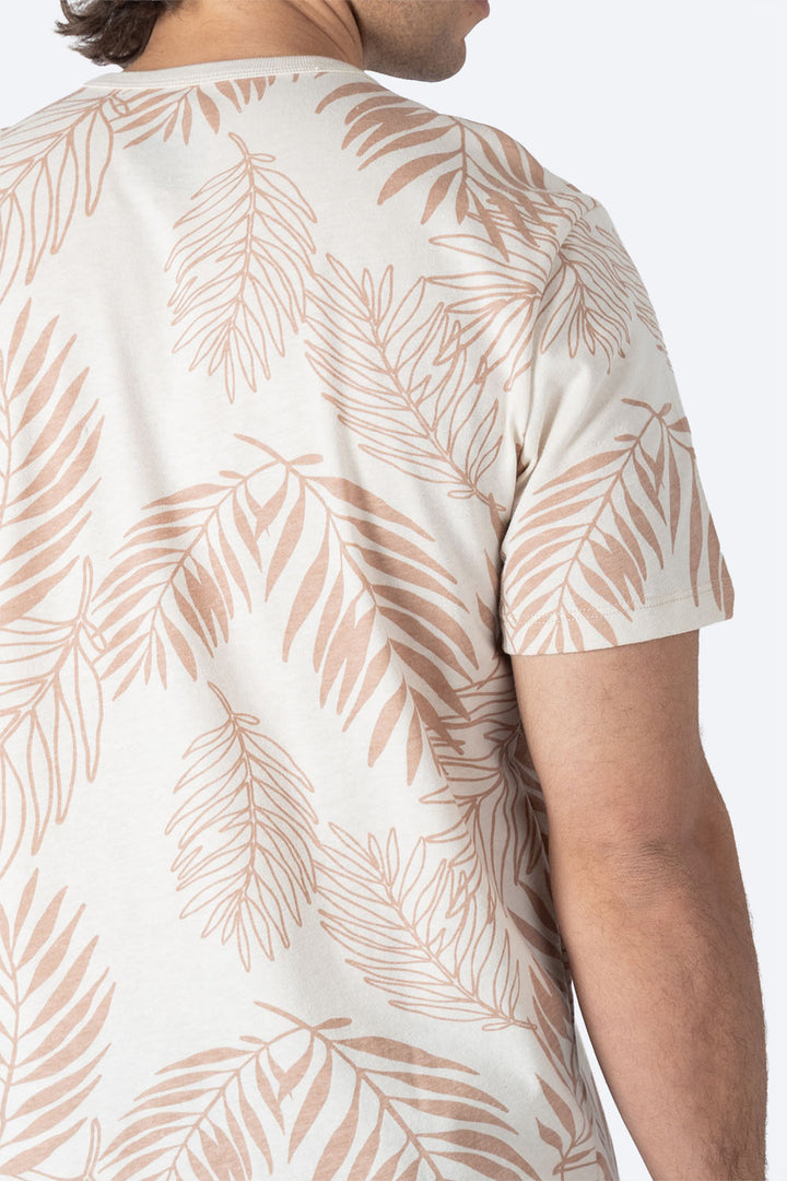 Playera beige con diseño - Hang Ten 